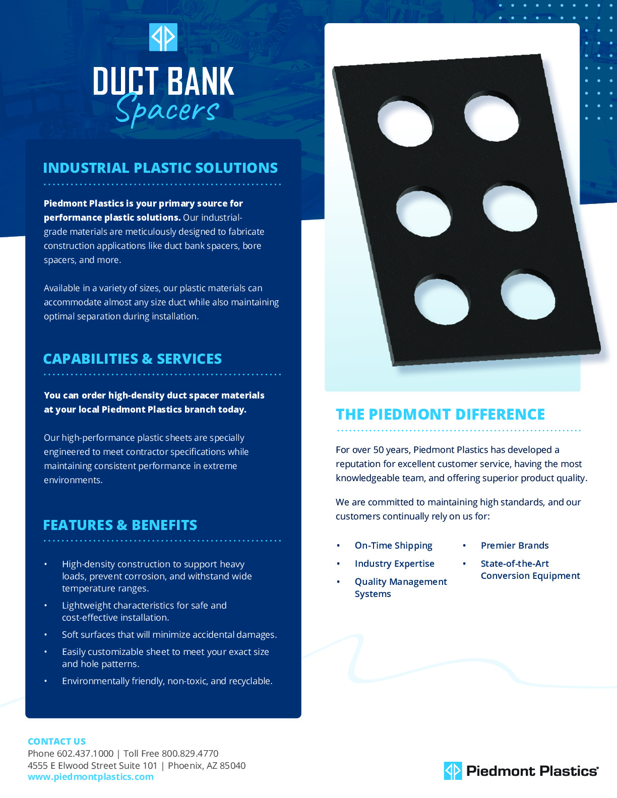 Duct Bank Spacers Line Card