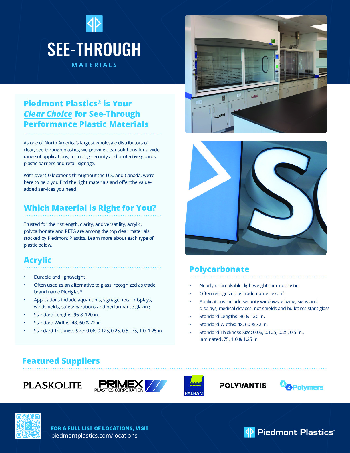 See-Through Materials Line Card